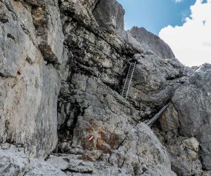 Die Leiter am Herzogsteig um den Hochsailer