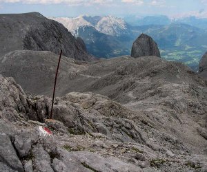 Im Aufstieg zum Hochkönig - Blick zur Torsäule 