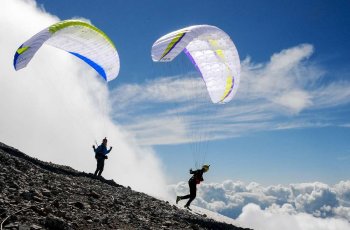 Gleitschirmstart am Hochkönig